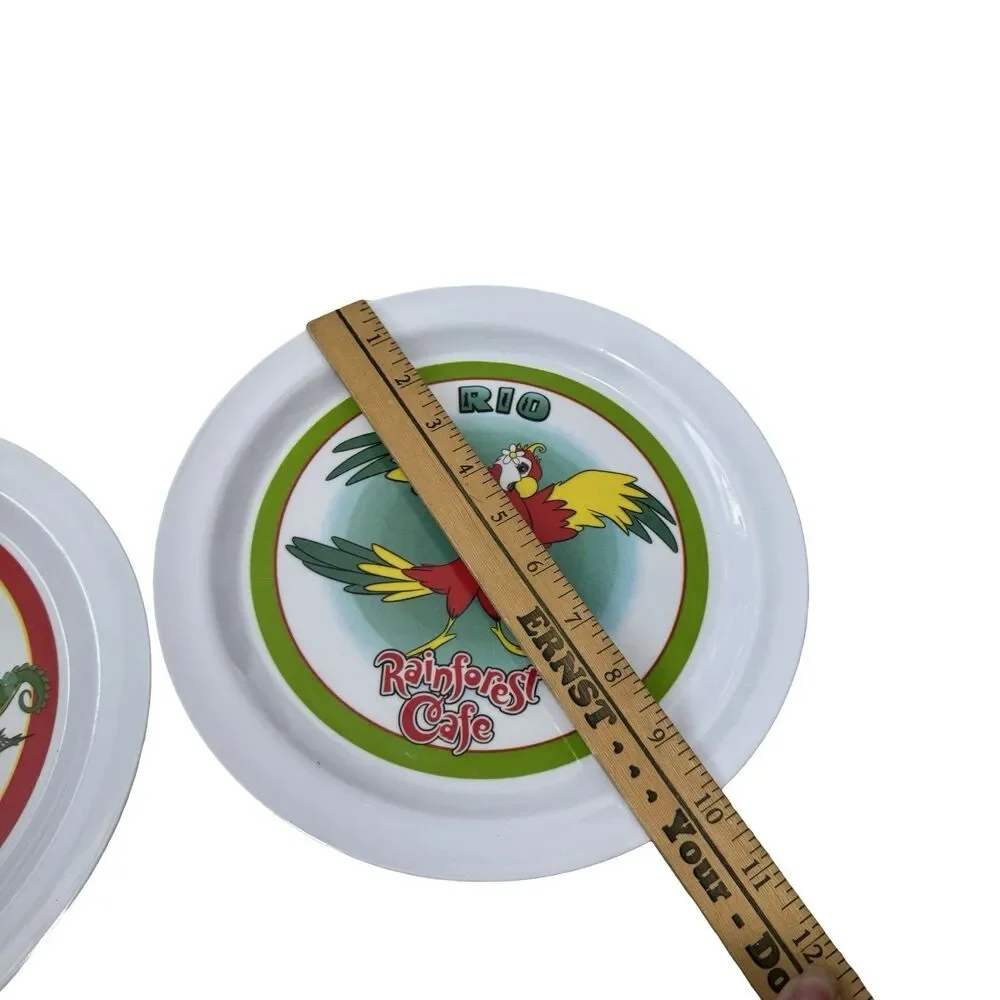 Vintage Nostalgic Rainforest Cafe Set Of‎ 2 Plates Rio And Wild Bunch 2002 10in